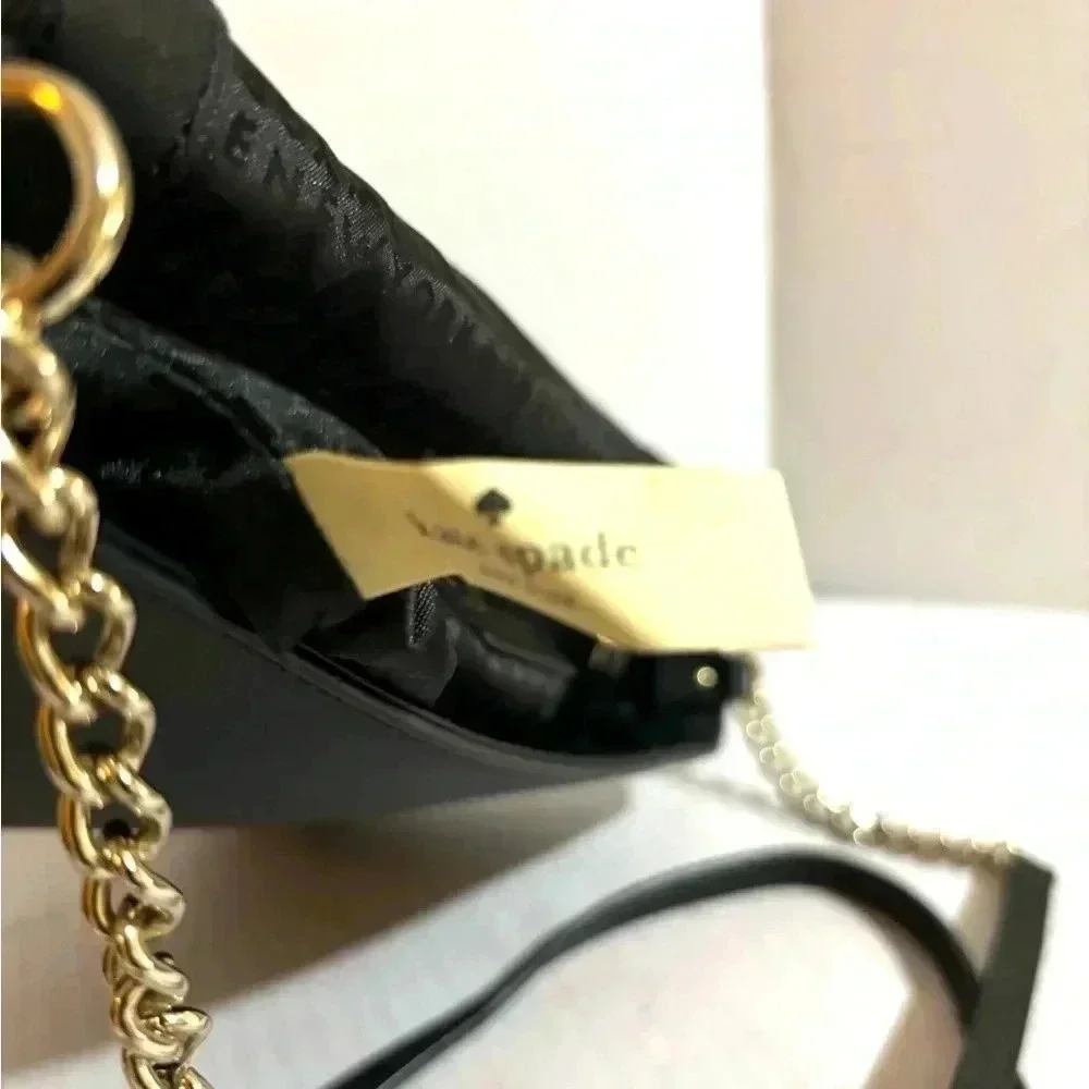 Kate spade black leather crossbody handbag